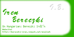 iren bereczki business card